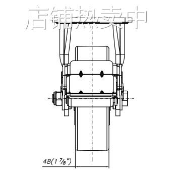 6寸尼龙固定刹车 PMH-150-BRF-MCD 载重600KG脚轮