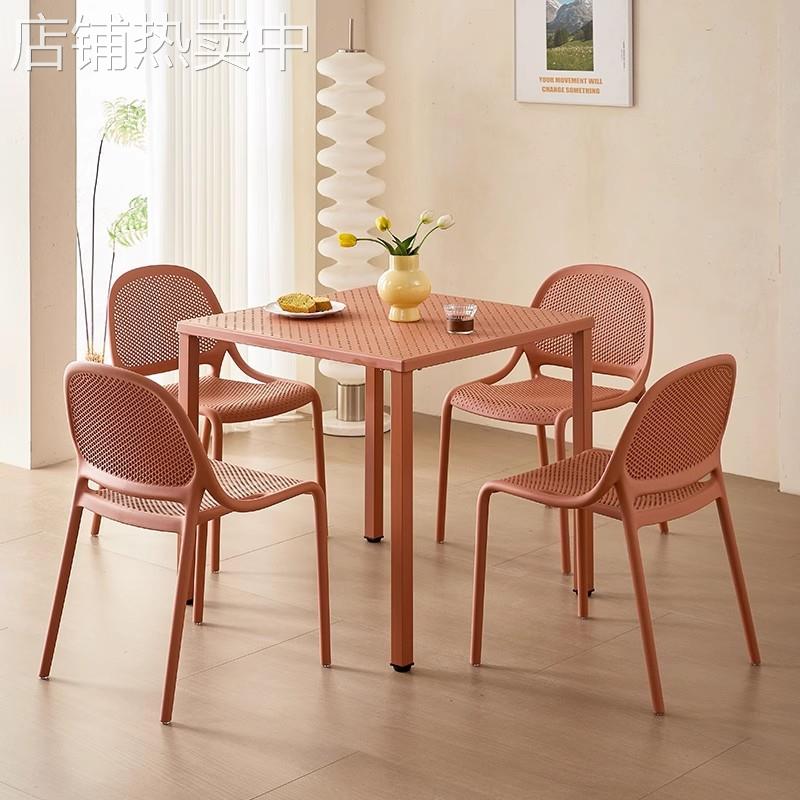 时尚方桌简约现代户外桌子主题餐厅甜品店桌阳台休闲桌浅谈桌