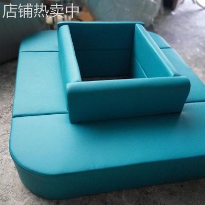 创意商场中心大厅活动室阅览室儿童游乐场个性圆弧异形沙发组合凳