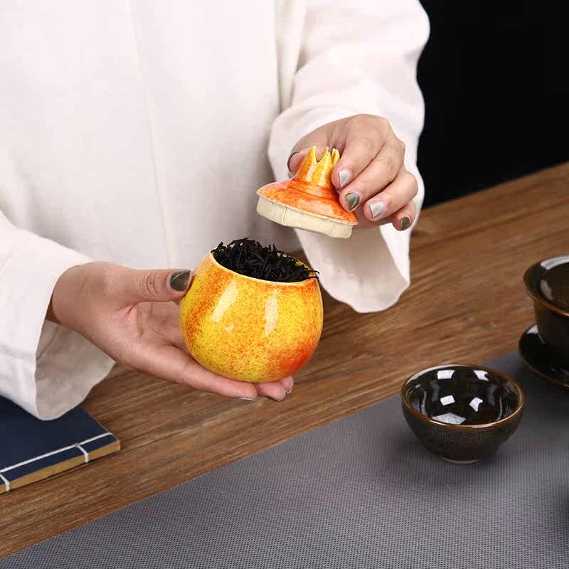 茶叶罐陶瓷小石榴型(多籽多福)密封家用存储茶叶香料等干货罐子在类目 餐饮具, 茶具, 茶叶罐中 - 来自Buy2taobao.com提供专业的淘宝代购服务