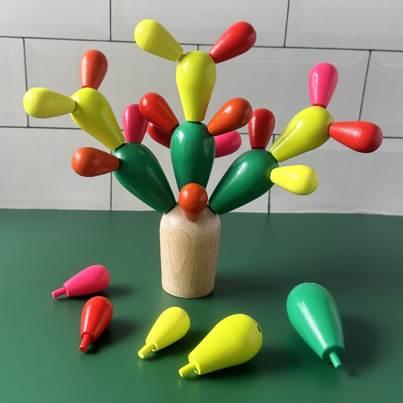 蒙氏教具2-3-4手眼协调木质拼插