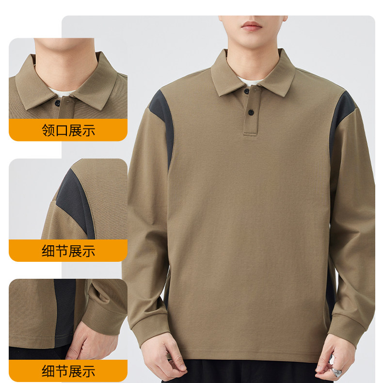 春夏男士青少年中国风高端品牌大码潮牌痞帅炸街宽松长袖纯棉t恤