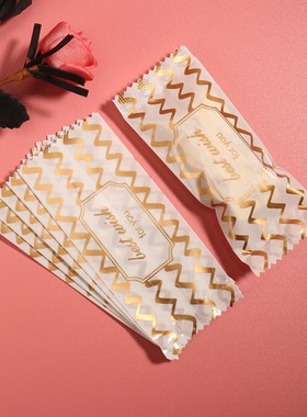 200pcs/lot Candy Wrapper Gold Curve Design Nougat Wrapping
