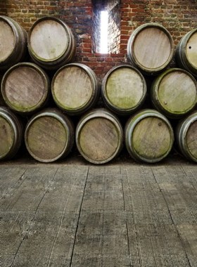 Wine Cellar Oak Wine Barrel Wooden Boards Photo Backgrounds
