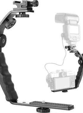 C Shape Aluminum Bracket with Cold Shoe Adaptor for Microph