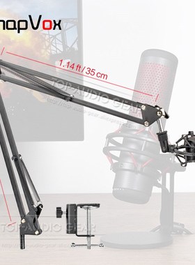 Desktop Suspension Microphone Stand + Mic Shock Mount Scisso