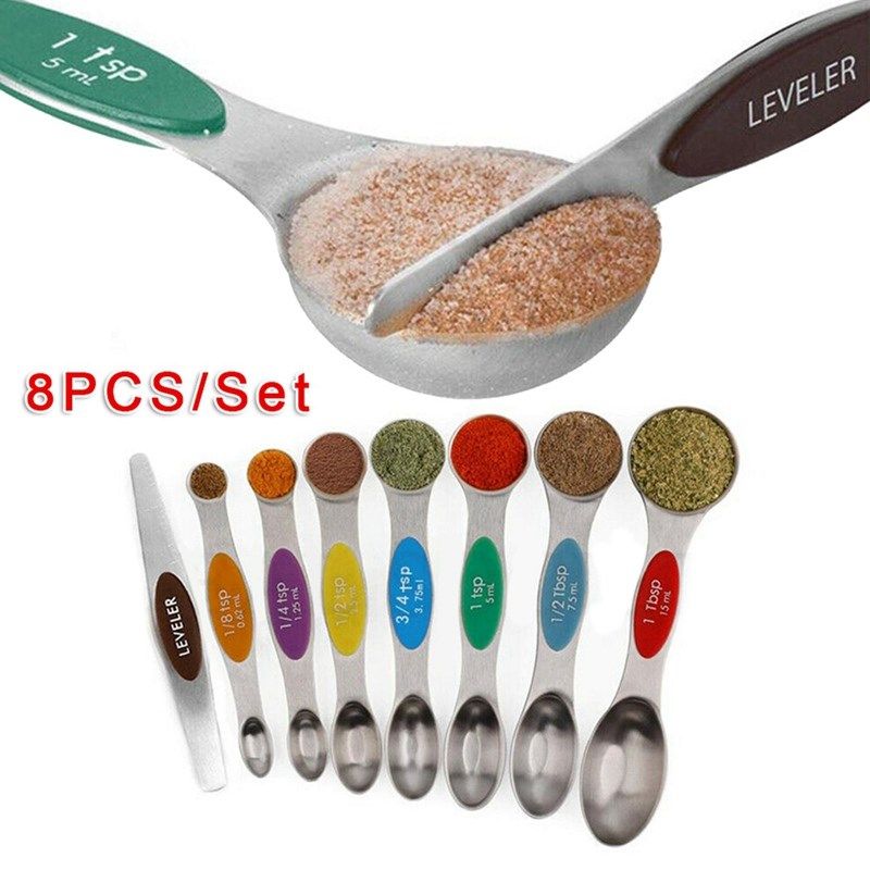 8pcs magnetic measurement teaspoon tablespoon for dry and li