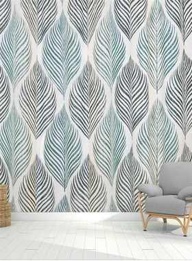 Beibehang Custom wallpaper 3d mural Nordic hand drawn leave