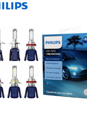 2X Philips Ultinon Essential LED Kit 6000K 12V H4 H7 H11 HB2