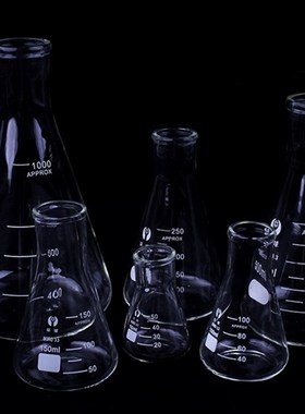 1 PC Erlenmeyer Borosilicate Glass Flask Narrow Neck Conical