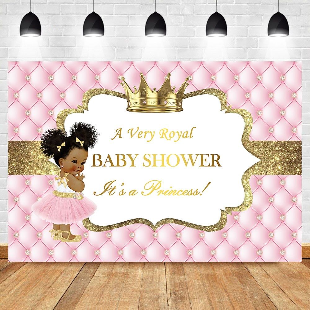 royal princess baby shower photography backdrop gold crown