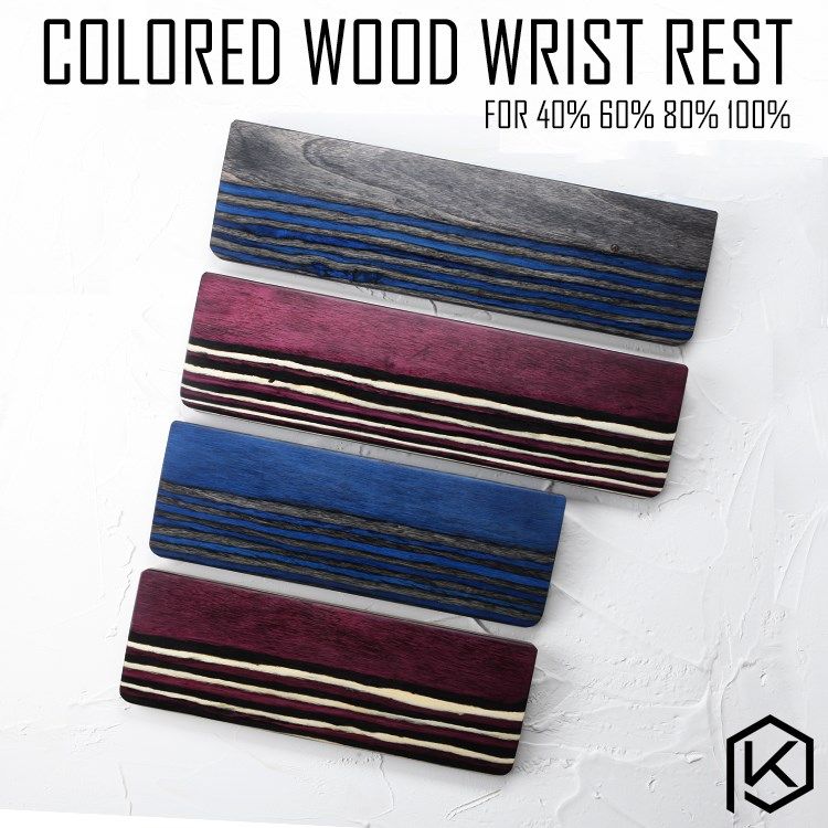 colored wood wrist rest wood and veneer made from solid piec