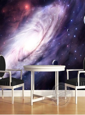 3D Purple Galaxy wallpaper for bedroom Charming Wall Mural S
