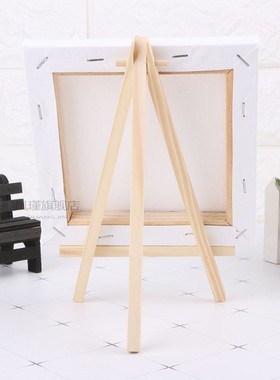 4 sizes easel+frame Mini Canvas And Natural Wood Easel Set F
