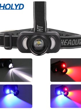 3 light colors white red blue zoomable built in battery LED