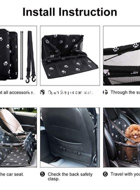 Pet Reinforce Car Booster Seat for Dog Cat Portable and Brea