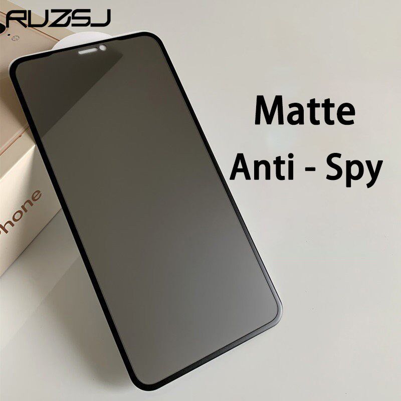 ruzsj matte anti spy glass for iphone 12 mini 11 pro max ba