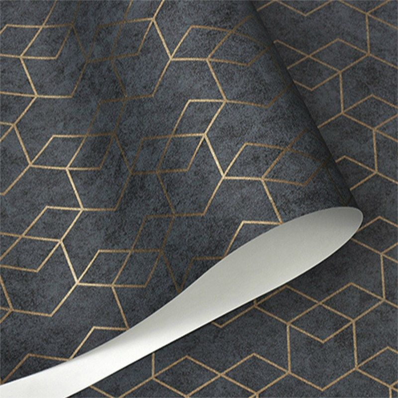dark grey luxury geometric wallpaper roll black gray wall p