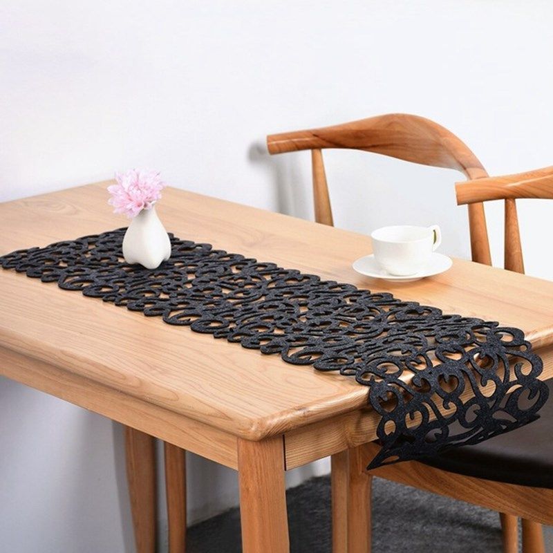 newest table runner hollow out camino de mesa felt table run