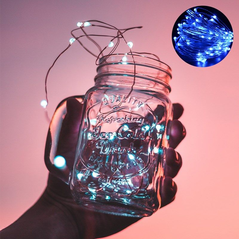 led light 2m 5m 10m copper wire/silver wire christmas valen