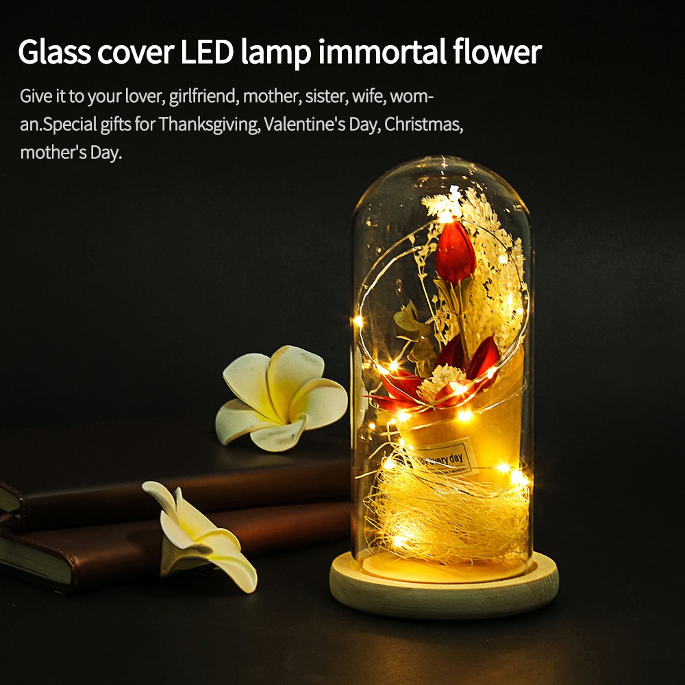 valentines day gift red lily flower lantern simulation flo