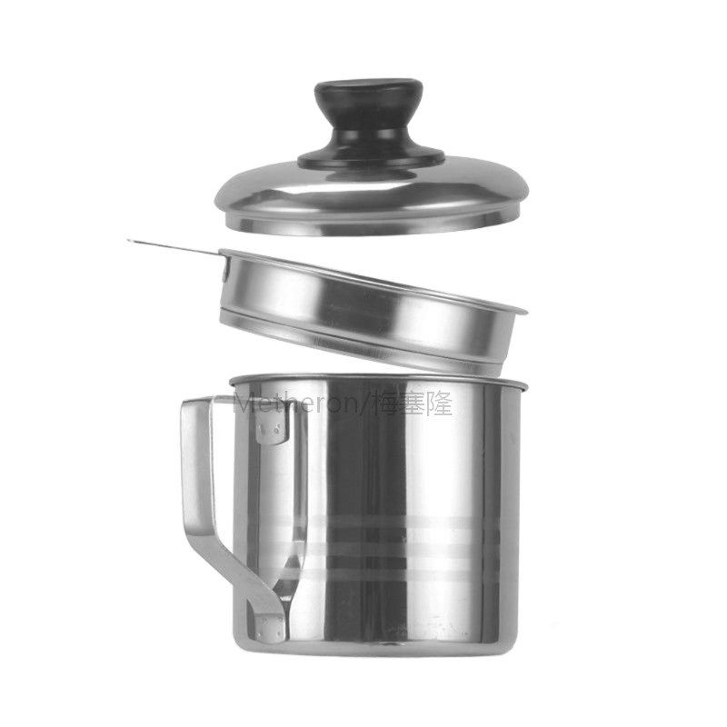 2l stainless steel oil strainer pot durable easy to use po