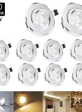 10pcs/lot 3W LED Downlight Spotlight Recessed Ceiling Lamps