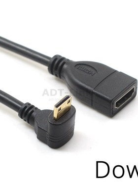 Opposite Right angle 90 Degree Mini HDMI Male to HDMI Femal
