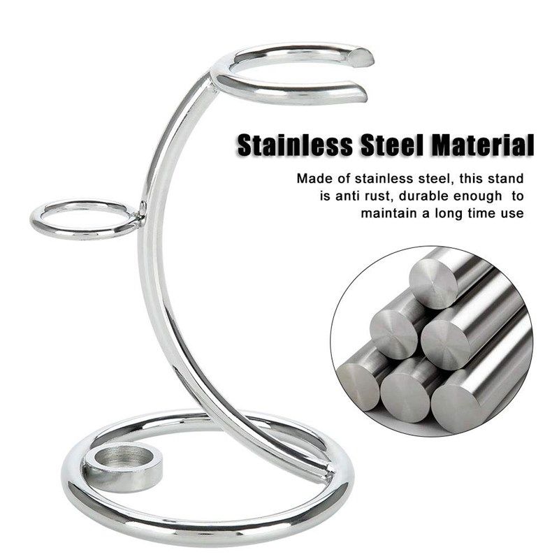 universal shaving brush stand simple metal safe razor and br