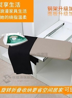 Rotating Ironing Board Wardrobe Folding Counter Within Reces