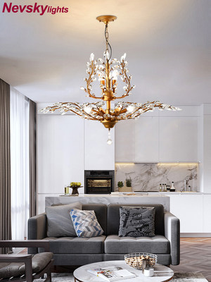 Modern lustre crystal chandelier lighting living room led ce