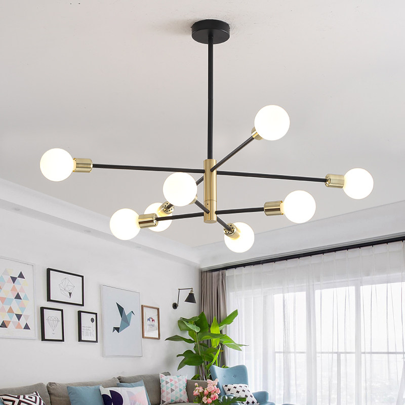 modern nordic black chandelier lighting  chandeliers  6 ligh