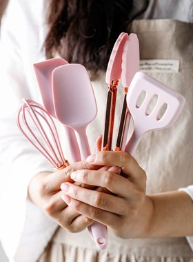 5PCS Silicone Cooking Utensils Set Non-stick Pan High Temper