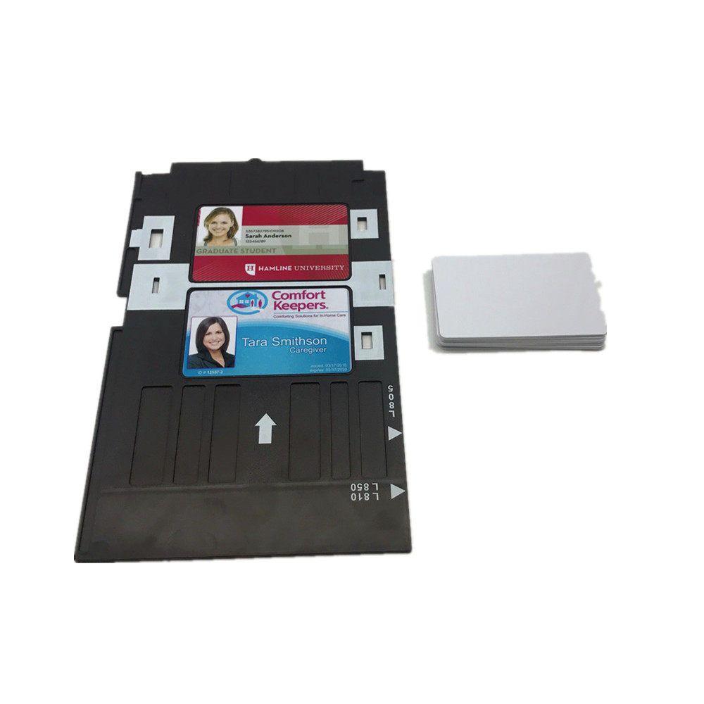 50x two sides printable white blank inkjet id pvc card for c