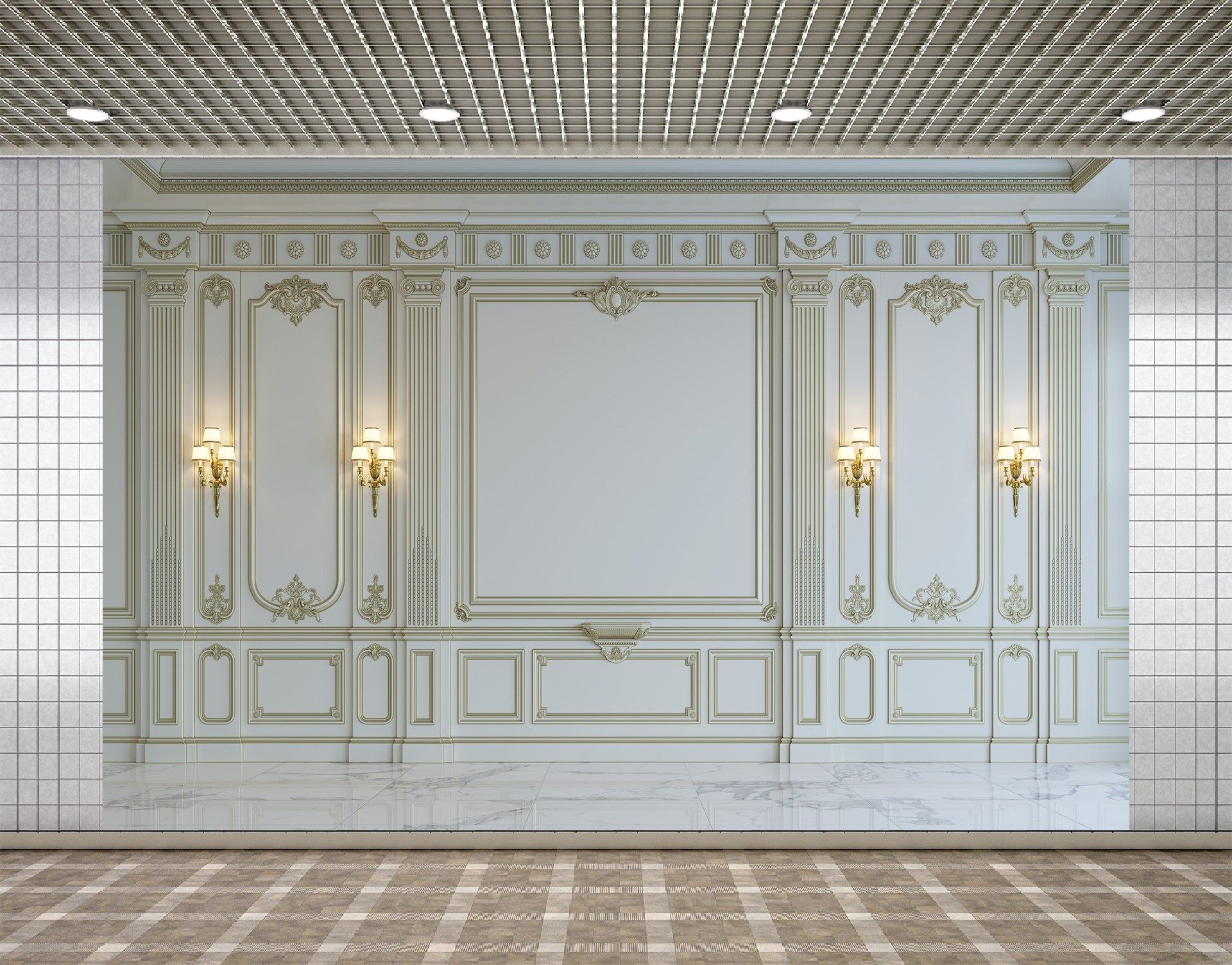 lyavshi white classic wall door lamplight palace background