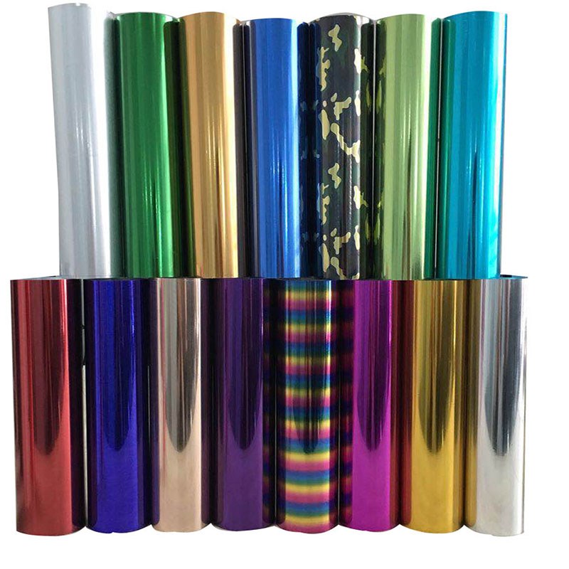 free shipping 25cmx100cm metallic heat transfer vinyl metal