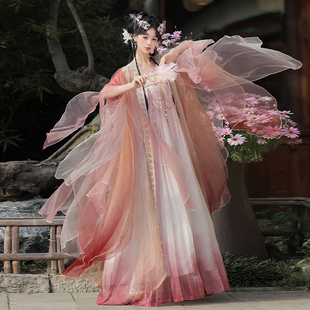 古风日常春夏款 妃亦坊原创汉服女 衫 唐制齐胸襦裙大袖 花间与共