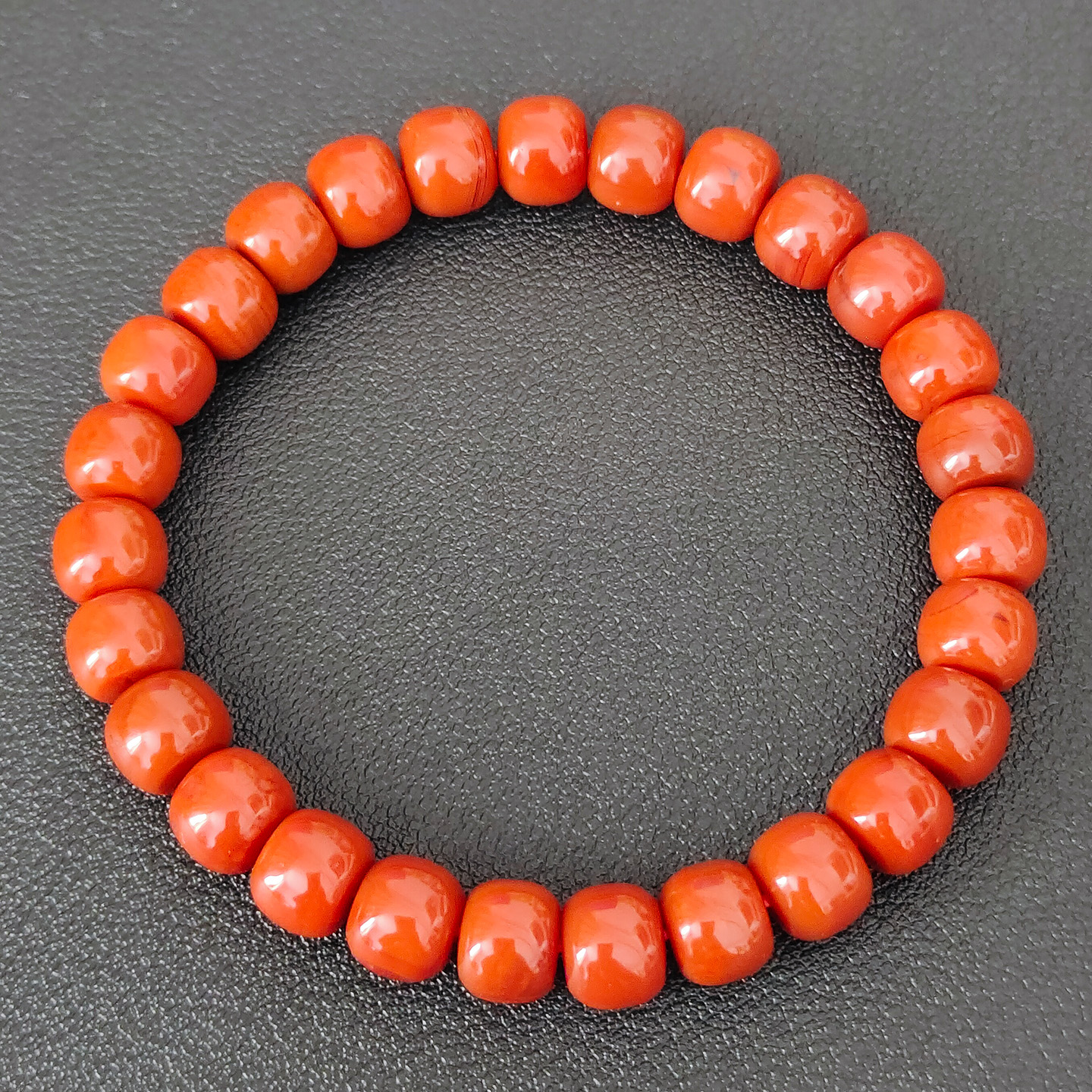 天然原矿南红手串老型直切精品川料瓦西满色满肉火焰纹文玩手链女