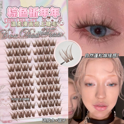 棕色祈年年！温柔假睫毛焦糖色