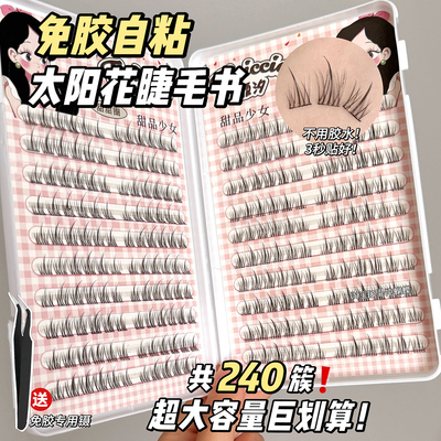 太阳花升级款！免胶假睫毛书自然