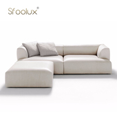 Sfoolu北欧轻奢客厅ATALANTE 阿塔兰忒灵活模块化双人皮革沙发