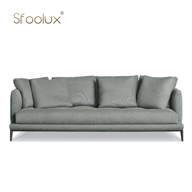 Sfoolux意式极简Soft Island 别墅客厅休闲接待多人转角布艺沙发