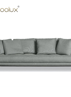 Sfoolux意式极简Soft Island 别墅客厅休闲接待多人转角布艺沙发