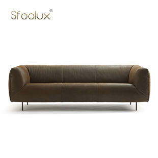 Sfoolux北欧极简轻奢创意艺术风大小户型Moby Dick大平层皮艺沙发