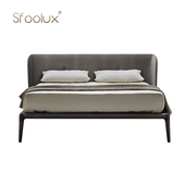 Dreams Sweet 卧室样板间皮艺床 轻奢极简艺术创意 Sfoolux意式