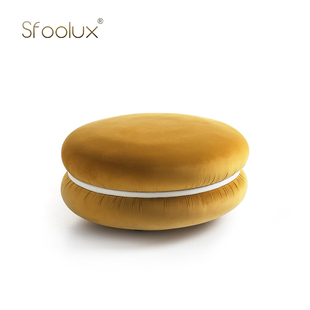 Sfoolu北欧轻奢设计样板间休息室MACARON圆凳休闲脚踏