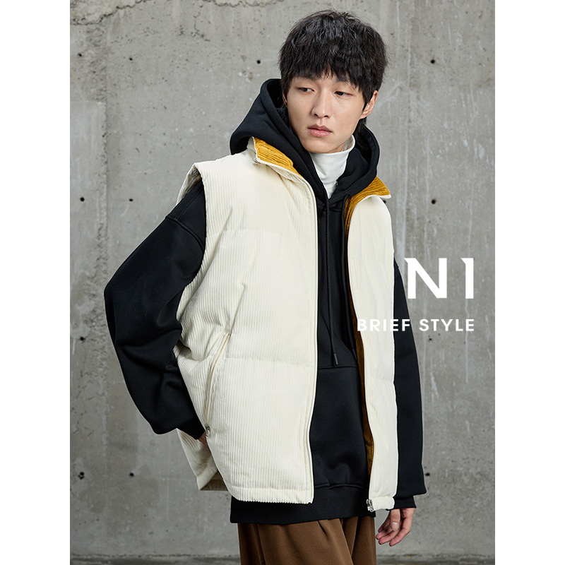 纯色羽绒马甲男冬季新款