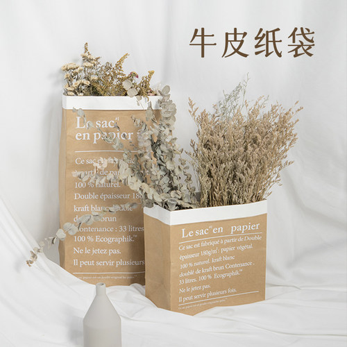 牛皮纸袋ins网红文艺直播间装饰