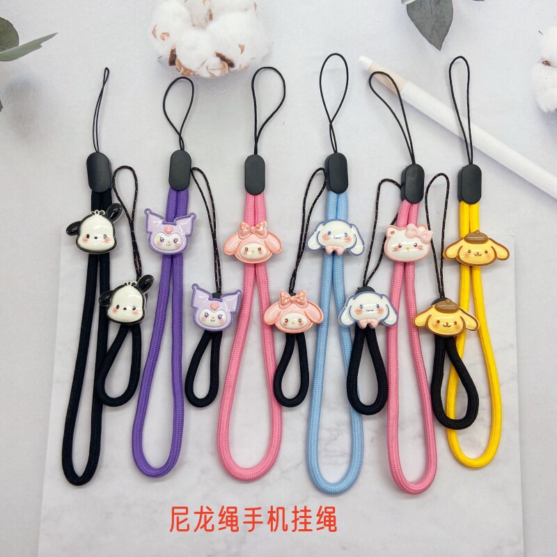 手机挂绳手腕绳凯蒂猫手机绳子防摔挂件情侣款短指环绳钥匙防丢绳