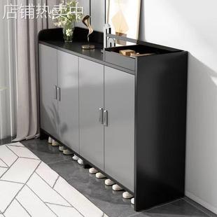 门口鞋柜鞋架楼道走廊鞋架子多层家用收纳柜封闭式加高加固储物柜